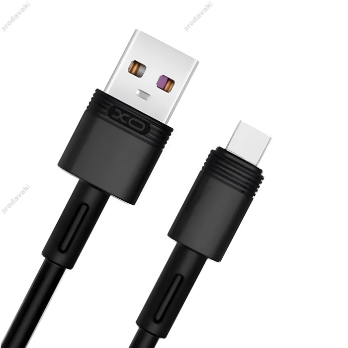 Кабель XO NB-Q166 fast charging cable USB to Type-C 5A 1m Black